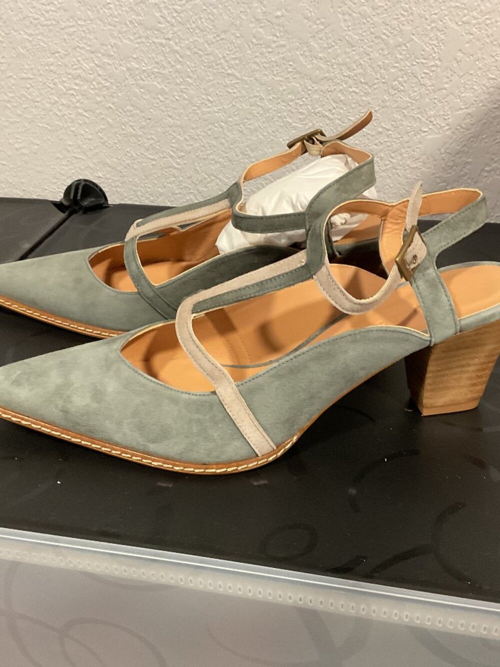 NEW Sundance pointed-toe t-strap pumps 40